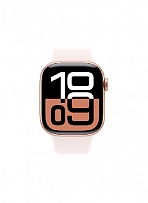 Apple Watch S10, 46 мм, корпус из алюминия цвета «розовое золото», спортивный ремешок цвета «румянец» M/L